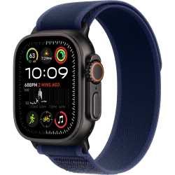 Apple Watch Ultra 2 GPS + Cellular 49mm Black Titan. Case w. Blue Trail Loop - S/M (MYTJ3+MYQ73)