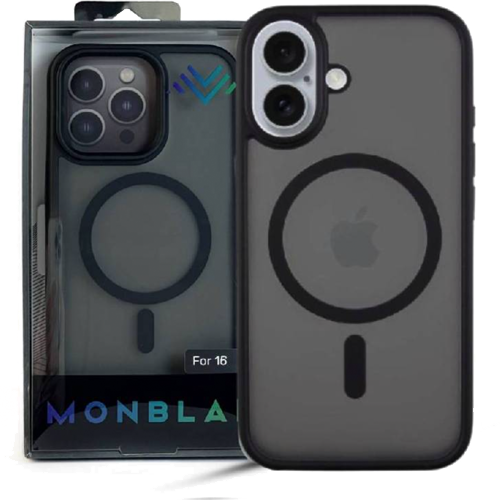 Чохол-накладка (силіконовий) Apple iPhone 16 Plus Monblan Magnetic Matte Series Black
