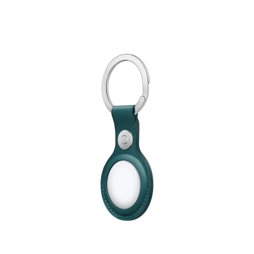 Брелок (кожанный) Apple AirTag Leather Key Ring Forest Green (MM073)