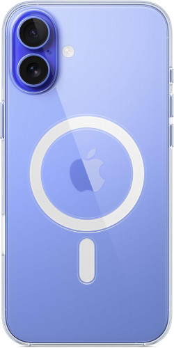 Чехол-накладка (пластиковый) для iPhone 16 Plus Clear Case with MagSafe & Button High Copy