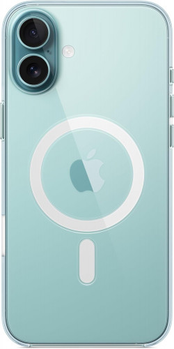 Чехол-накладка (пластиковый) для iPhone 16 Plus Clear Case with MagSafe & Button High Copy