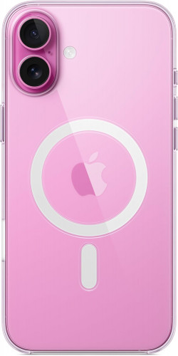 Чехол-накладка (пластиковый) для iPhone 16 Plus Clear Case with MagSafe & Button High Copy