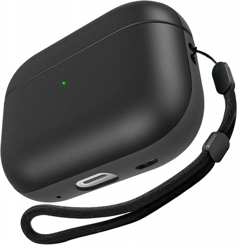 Чехол-накладка (силиконовый) Apple AirPods 4 TPU Leather Black
