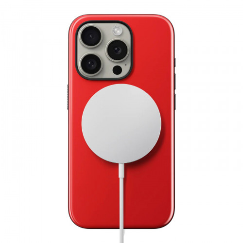 Чохол-накладка (силіконовий) Apple iPhone 15 Pro NOMAD Sport Case with Magsafe Night Watch Red