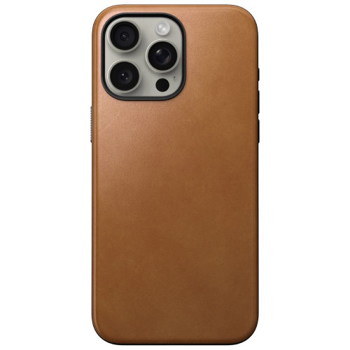 Чехол-накладка (кожаный) Apple iPhone 15 Pro Max NOMAD Modern Leather Case with Magsafe English Tan