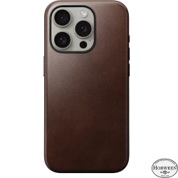 Чехол-накладка (кожаный) Apple iPhone 15 Pro Max NOMAD Horween® Modern Leather Case with Magsafe Rustic Brown