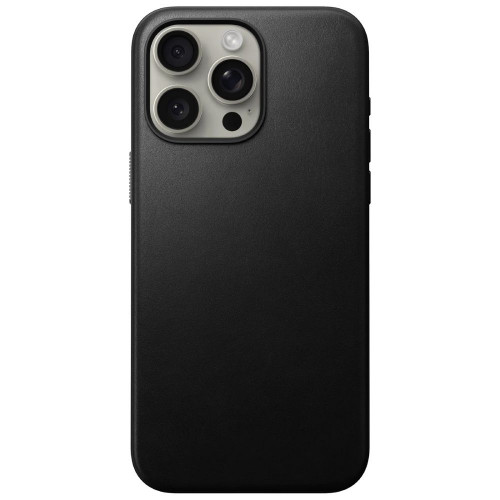 Чохол-накладка (шкіряний) Apple iPhone 15 Pro Max NOMAD Modern Leather Case with Magsafe Black