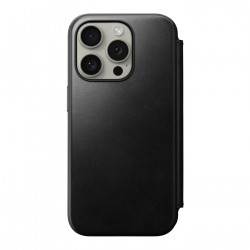 Чехол-книжка (кожаный) Apple iPhone 15 Pro NOMAD Horween® Modern Leather Folio with Magsafe Black
