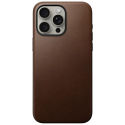 Чехол-накладка (кожаный) Apple iPhone 15 Pro NOMAD Modern Leather Case with Magsafe Brown