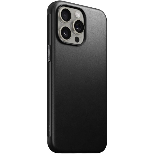 Чехол-накладка (кожаный) Apple iPhone 15 Pro Max NOMAD Horween® Modern Leather Case with Magsafe Black