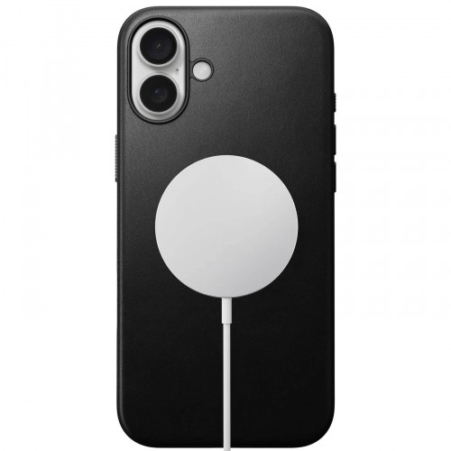 Чохол-накладка (шкіряний) Apple iPhone 16 Plus NOMAD Modern Leather Case with Magsafe Black