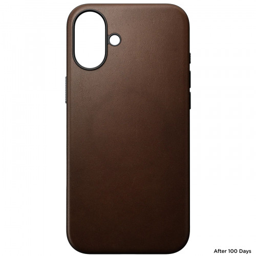 Чехол-книжка (кожаный) Apple iPhone 16 NOMAD Modern Leather Folio with Magsafe Brown