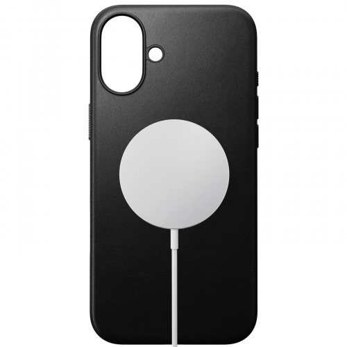 Чохол-накладка (шкіряний) Apple iPhone 16 NOMAD Modern Leather Case with Magsafe Black