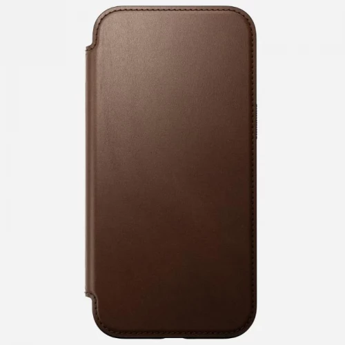 Чехол-книжка (кожаный) Apple iPhone 16 Plus NOMAD Modern Leather Folio with Magsafe Brown