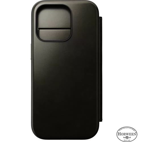 Чохол-книжка (шкіряний) Apple iPhone 16 Pro Max NOMAD Horween® Modern Leather Folio with Magsafe Green Chrome