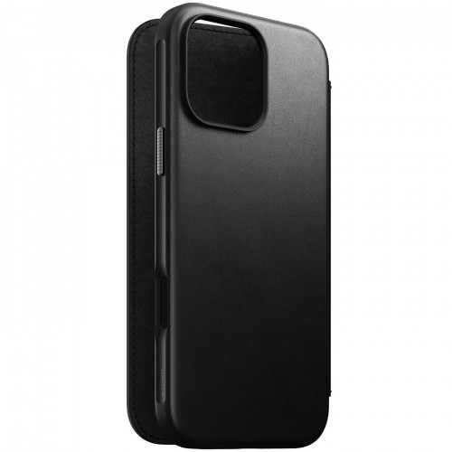 Чехол-книжка (кожаный) Apple iPhone 16 Pro NOMAD Modern Leather Folio with Magsafe Black