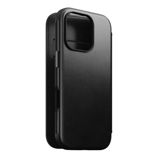 Чехол-книжка (кожаный) Apple iPhone 16 Pro NOMAD Horween® Modern Leather Folio with Magsafe Black