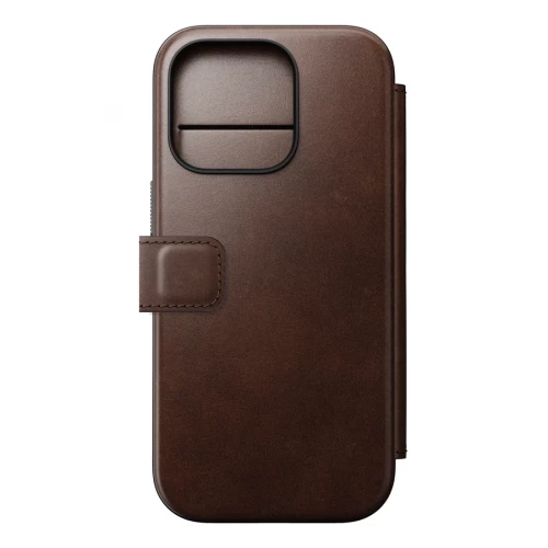 Чехол-книжка (кожаный) Apple iPhone 16 Pro Max NOMAD Horween® Modern Leather Folio with Magsafe Rustic Brown