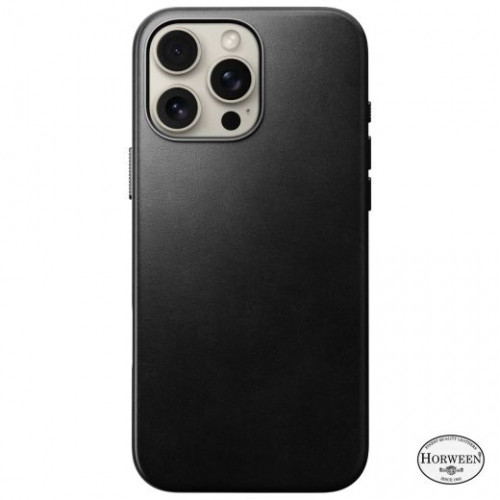Чехол-накладка (кожаный) Apple iPhone 16 Pro Max NOMAD Horween® Traditional Leather Case with Magsafe Black