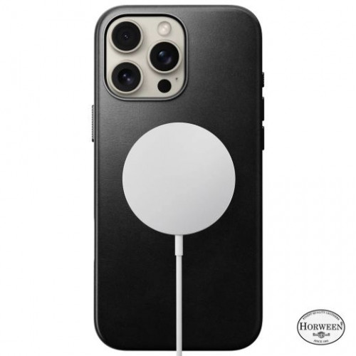 Чехол-накладка (кожаный) Apple iPhone 16 Pro Max NOMAD Horween® Traditional Leather Case with Magsafe Black