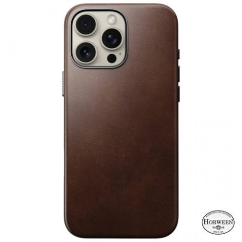 Чехол-накладка (кожаный) Apple iPhone 16 Pro NOMAD Horween® Traditional Leather Case with Magsafe Rustic Brown