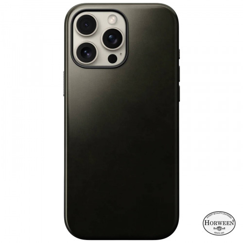 Чохол-накладка (шкіряний) Apple iPhone 16 Pro Max NOMAD Horween® Modern Leather Case with Magsafe Green Chrome