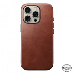 Чохол-накладка (шкіряний) Apple iPhone 16 Pro NOMAD Horween® Modern Leather Case with Magsafe Olde Dublin