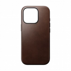 Чохол-накладка (шкіряний) Apple iPhone 16 Pro Max NOMAD Horween® Modern Leather Case with Magsafe Rustic Brown