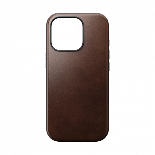 Чехол-накладка (кожаный) Apple iPhone 16 Pro Max NOMAD Horween® Modern Leather Case with Magsafe Rustic Brown