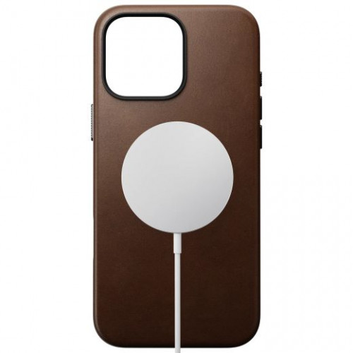 Чехол-накладка (кожаный) Apple iPhone 16 Pro NOMAD Traditional Leather Case with Magsafe Brown