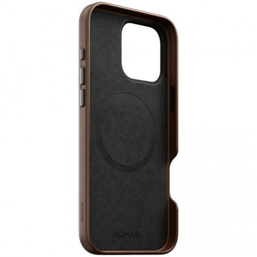 Чехол-накладка (кожаный) Apple iPhone 16 Pro NOMAD Traditional Leather Case with Magsafe Brown