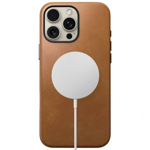 Чохол-накладка (шкіряний) Apple iPhone 16 Pro NOMAD Traditional Leather Case with Magsafe English Tan