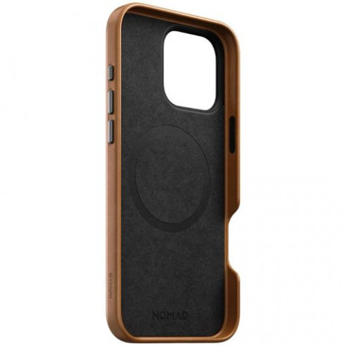 Чохол-накладка (шкіряний) Apple iPhone 16 Pro NOMAD Traditional Leather Case with Magsafe English Tan