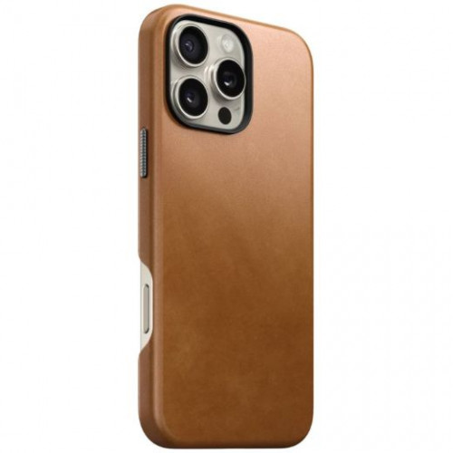 Чохол-накладка (шкіряний) Apple iPhone 16 Pro NOMAD Traditional Leather Case with Magsafe English Tan