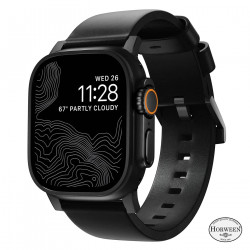 NOMAD Horween® Apple Watch 46/49mm Modern Band Black Hardware Black