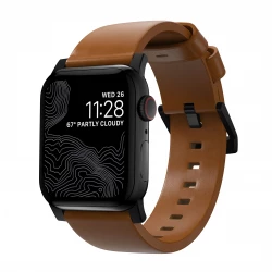 NOMAD Apple Watch 46/49mm Modern Band Black Hardware English Tan