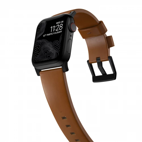 NOMAD Apple Watch 46/49mm Modern Band Black Hardware English Tan