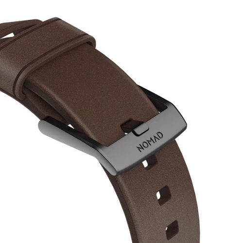 NOMAD Apple Watch 46/49mm Modern Band Black Hardware Brown