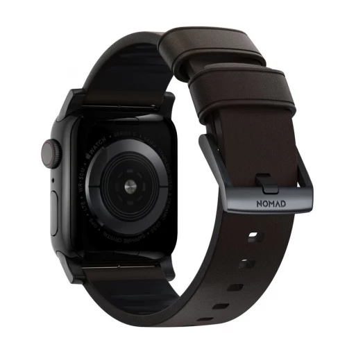 NOMAD Apple Watch 46/49mm Active Band Pro Black Hardware Classic Brown