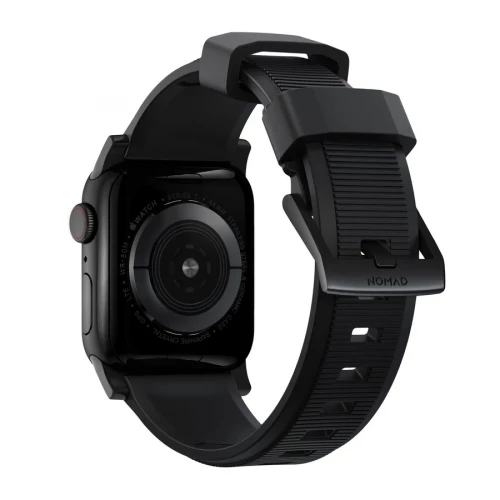 NOMAD Apple Watch 46/49mm Rugged Band Black Hardware Black