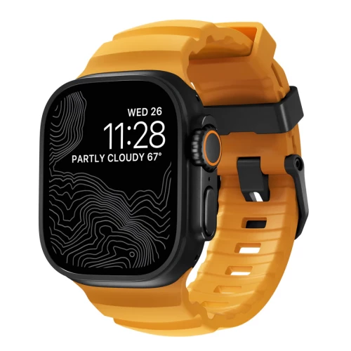 NOMAD Apple Watch 46/49mm Rocky Point Band Black Titanium Hardware Sol