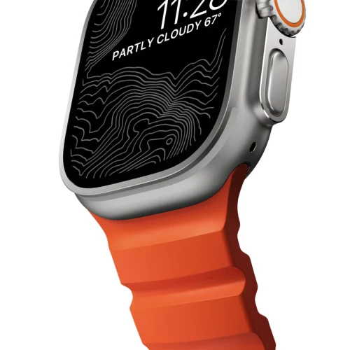 NOMAD Apple Watch 46/49mm Rocky Point Band Natural Titanium Hardware Magma