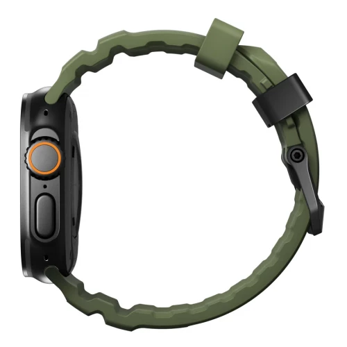 NOMAD Apple Watch 46/49mm Rocky Point Band Black Titanium Hardware Forest
