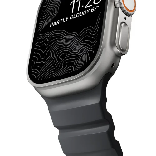 NOMAD Apple Watch 46/49mm Rocky Point Band Natural Titanium Hardware Storm
