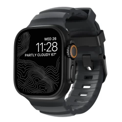 NOMAD Apple Watch 46/49mm Rocky Point Band Black Titanium Hardware Storm