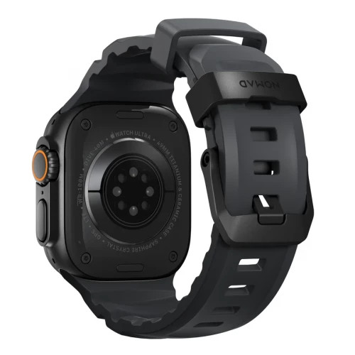 NOMAD Apple Watch 46/49mm Rocky Point Band Black Titanium Hardware Storm