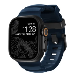 NOMAD Apple Watch 46/49mm Rocky Point Band Black Titanium Hardware Atlantic