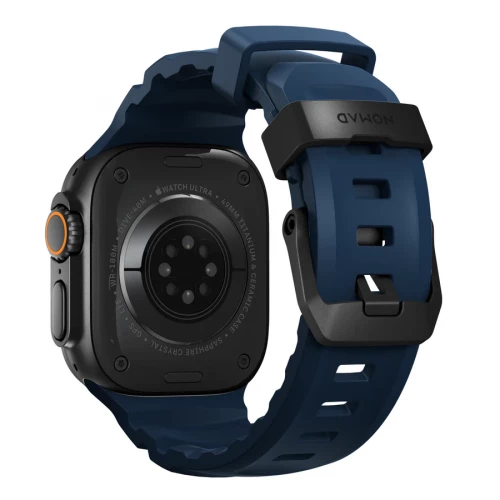 NOMAD Apple Watch 46/49mm Rocky Point Band Black Titanium Hardware Atlantic