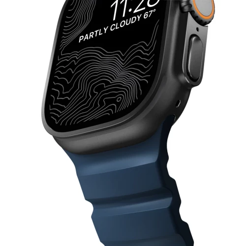 NOMAD Apple Watch 46/49mm Rocky Point Band Black Titanium Hardware Atlantic