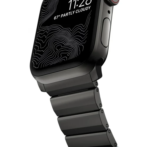NOMAD Apple Watch 46/49mm Steel Band Graphite Hardware Graphite